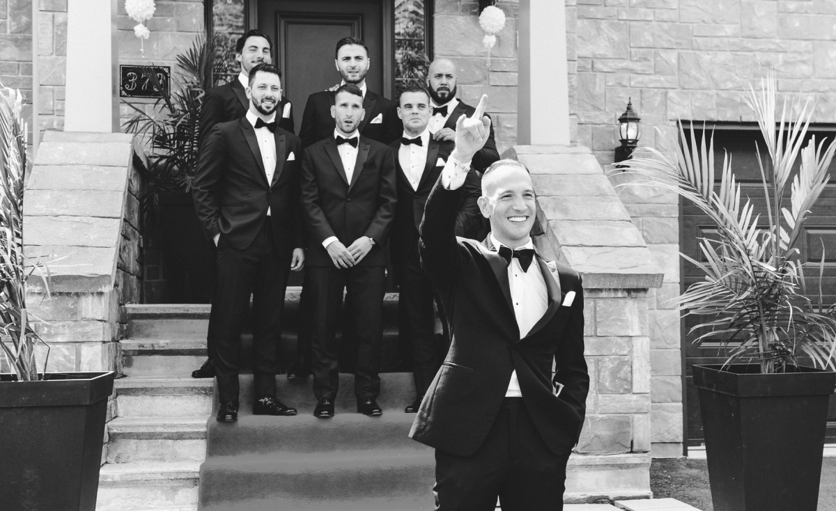 Montreal wedding photographer captures Italian wedding couple at Montreal venue