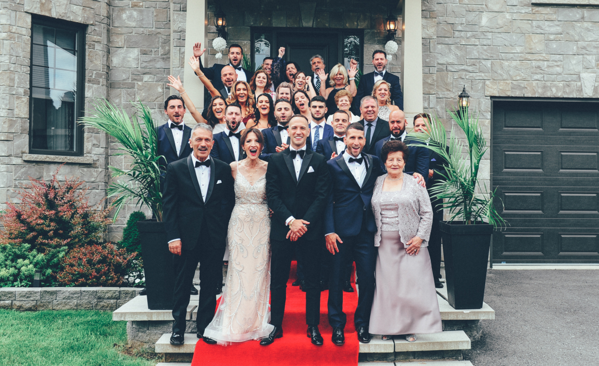 Montreal wedding photographer captures Italian wedding couple at Montreal venue