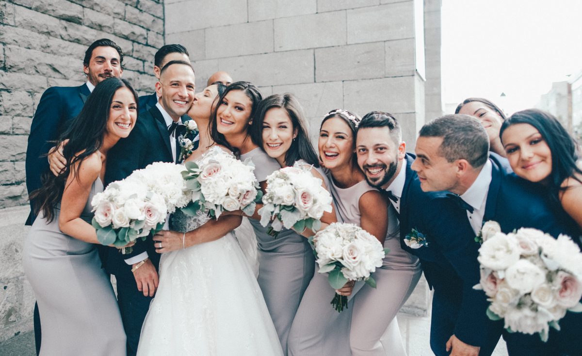 Montreal wedding photographer captures Italian wedding couple at Montreal venue