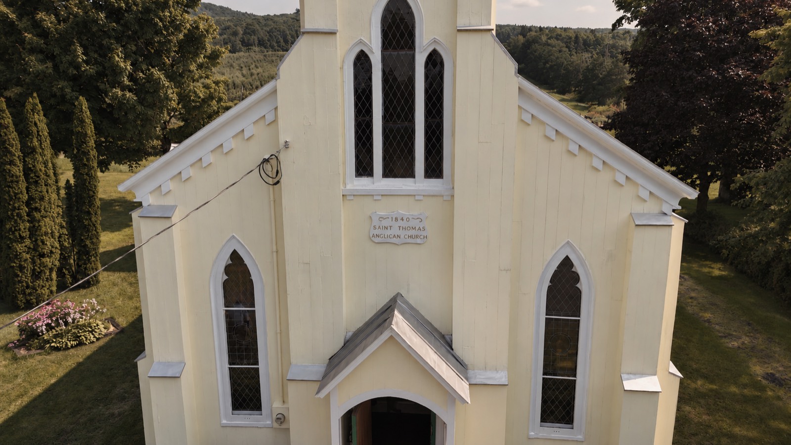 Saint Thomas Church in the countryside near Rougemont, Quebec