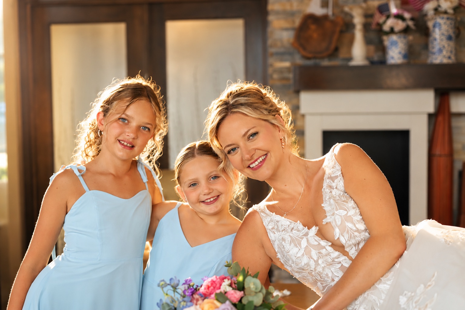 Jaci and the flower girls in Watertown, Upstate New York