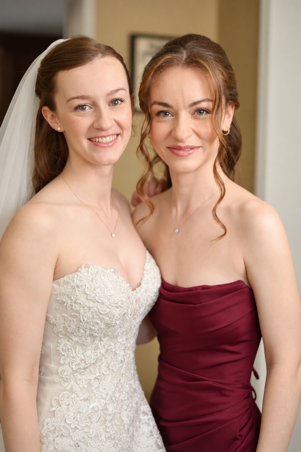 Jenna with a friend while getting ready