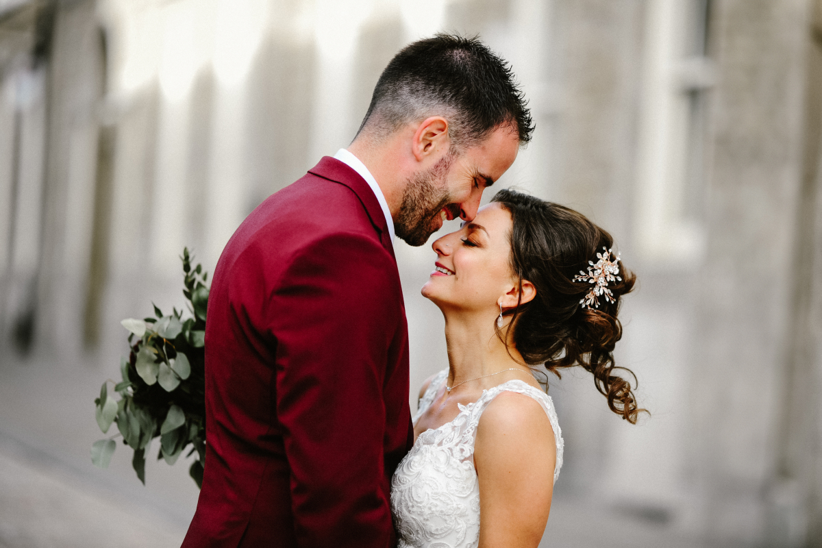 Close-up of Kristine and Kenneth in Old Montreal