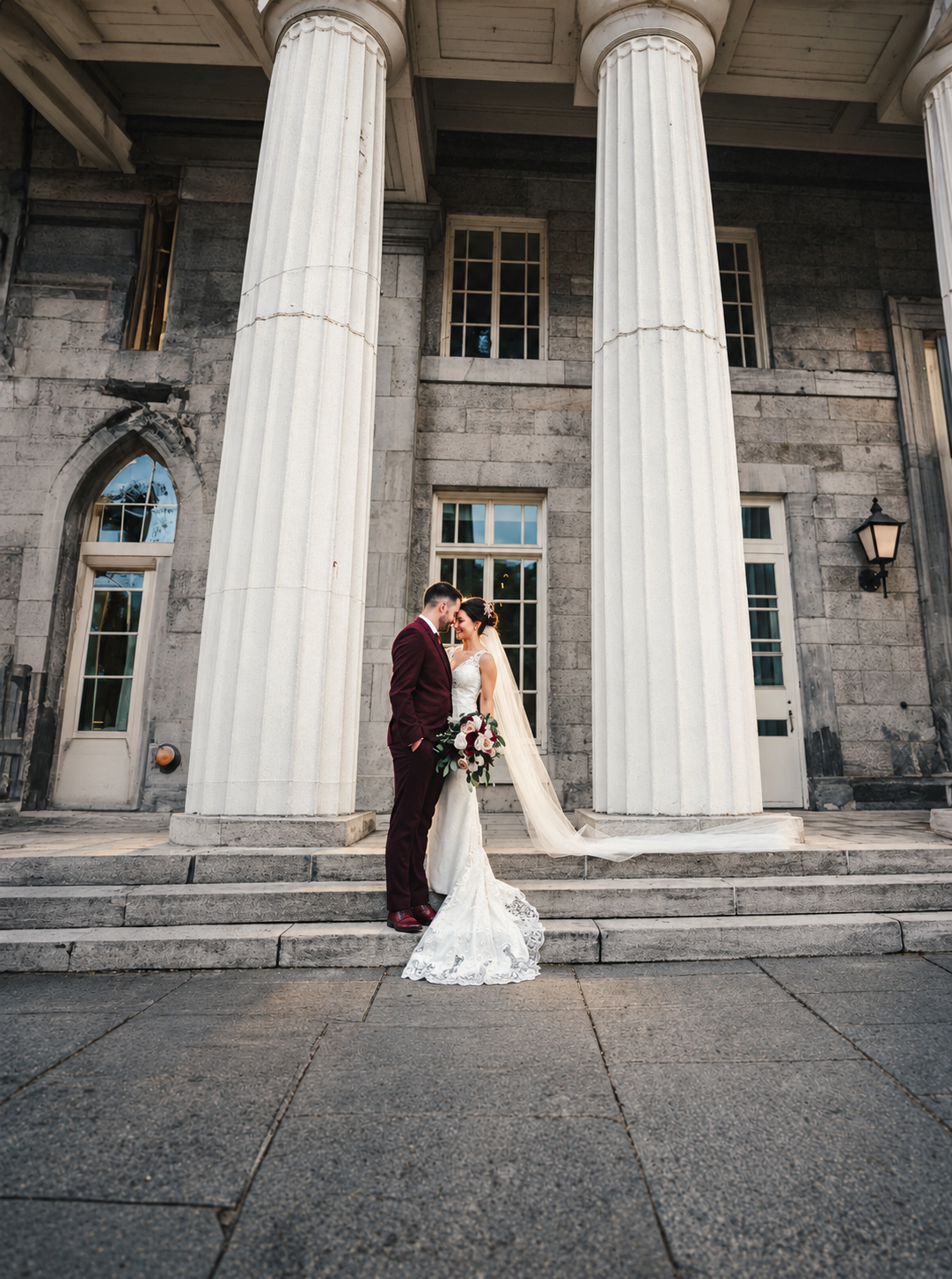 Kristine and Kenneth in front of Marché Bonsecours
