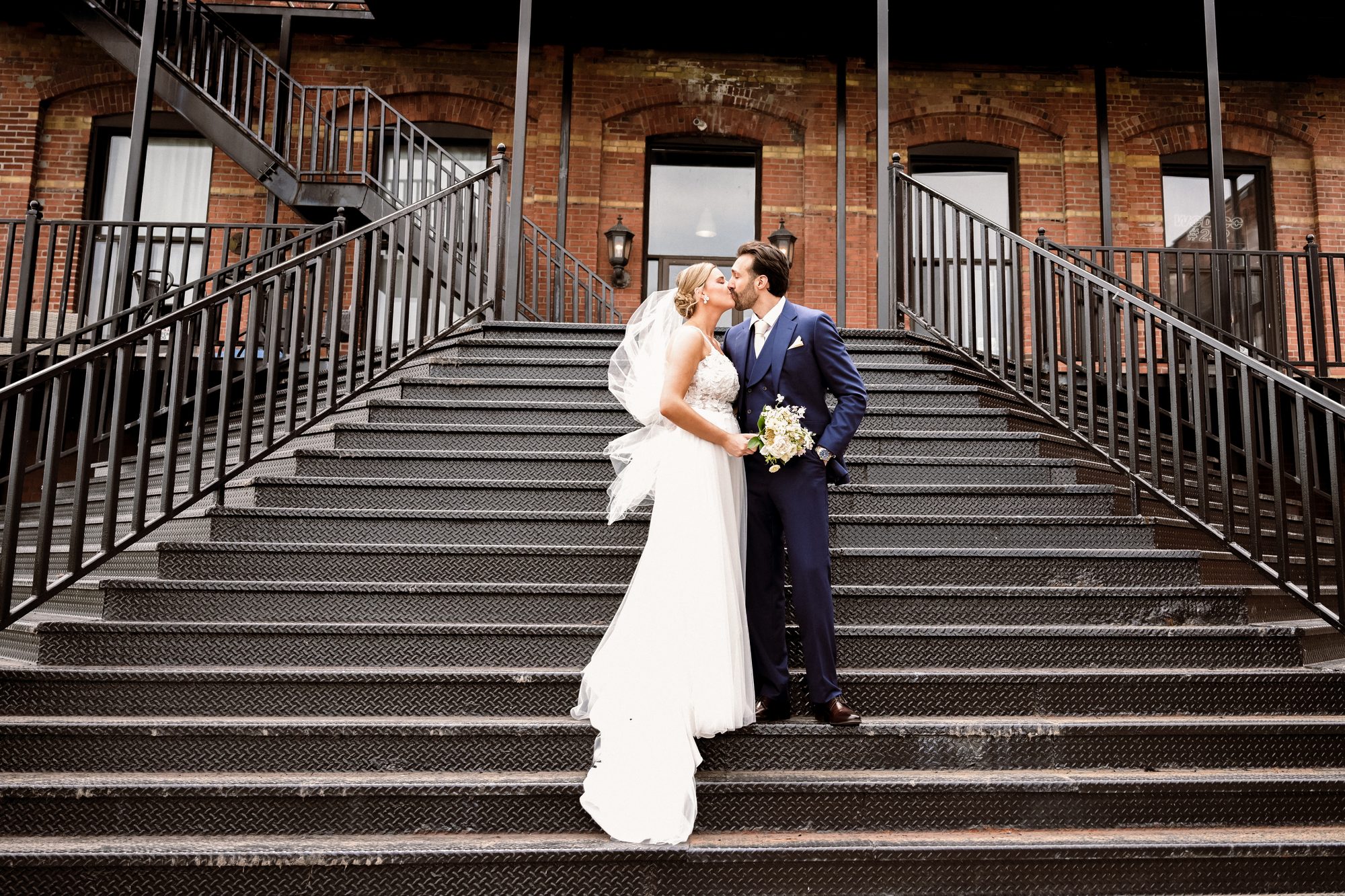 Laurie and Shadi on the grand steps