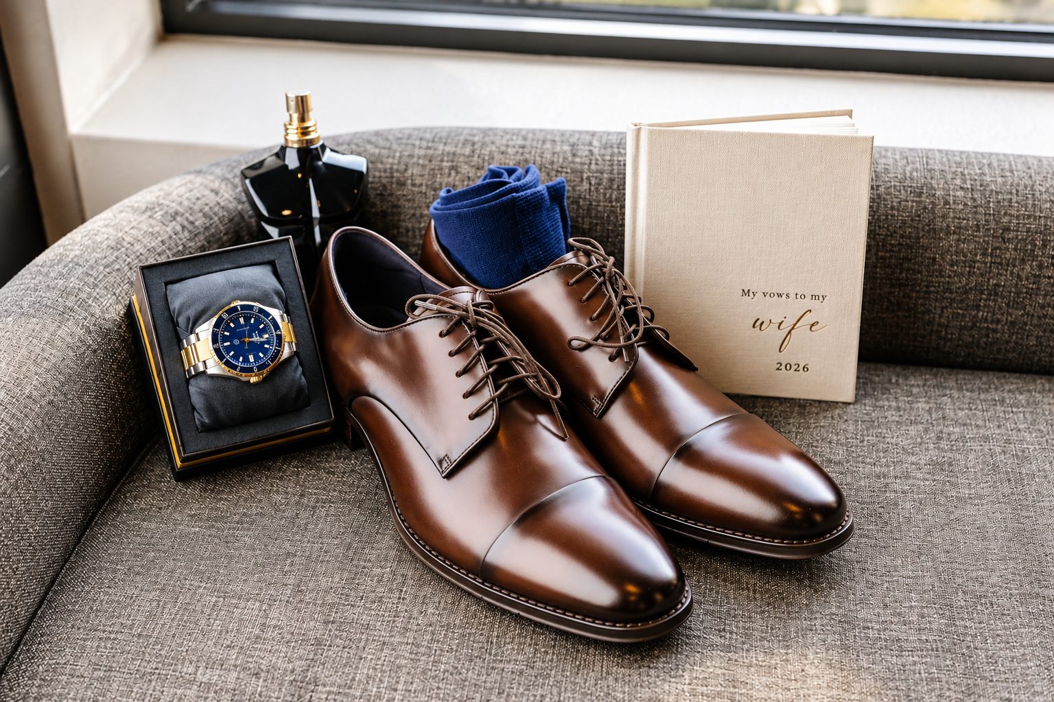 Shadi's shoes, watch, and vows
