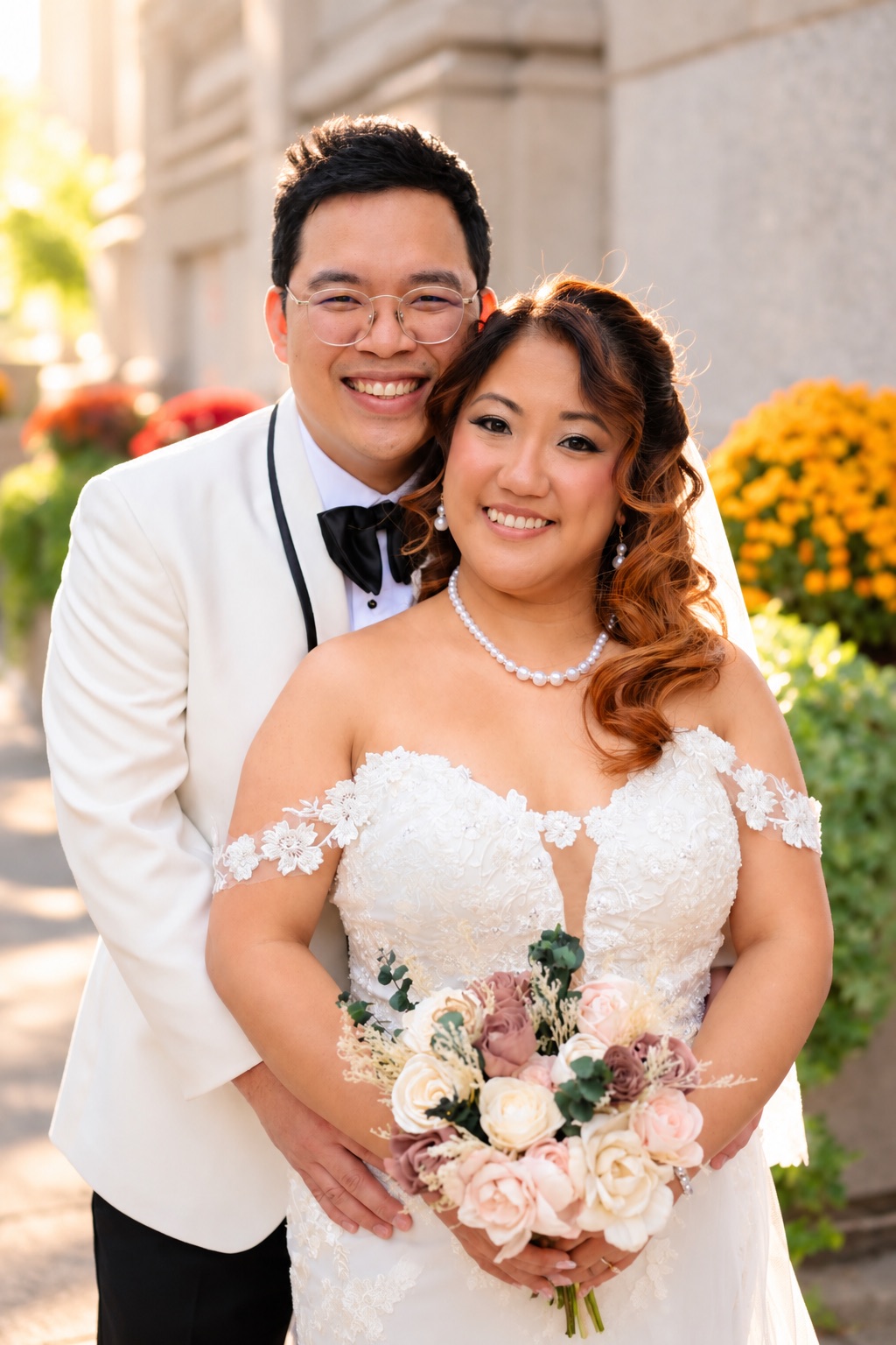 Mae and Daryl smiling together